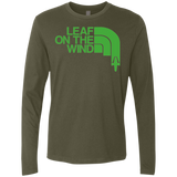 T-Shirts Military Green / Small Leaf on the Wind Men's Premium Long Sleeve