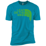 T-Shirts Turquoise / X-Small Leaf on the Wind Men's Premium T-Shirt