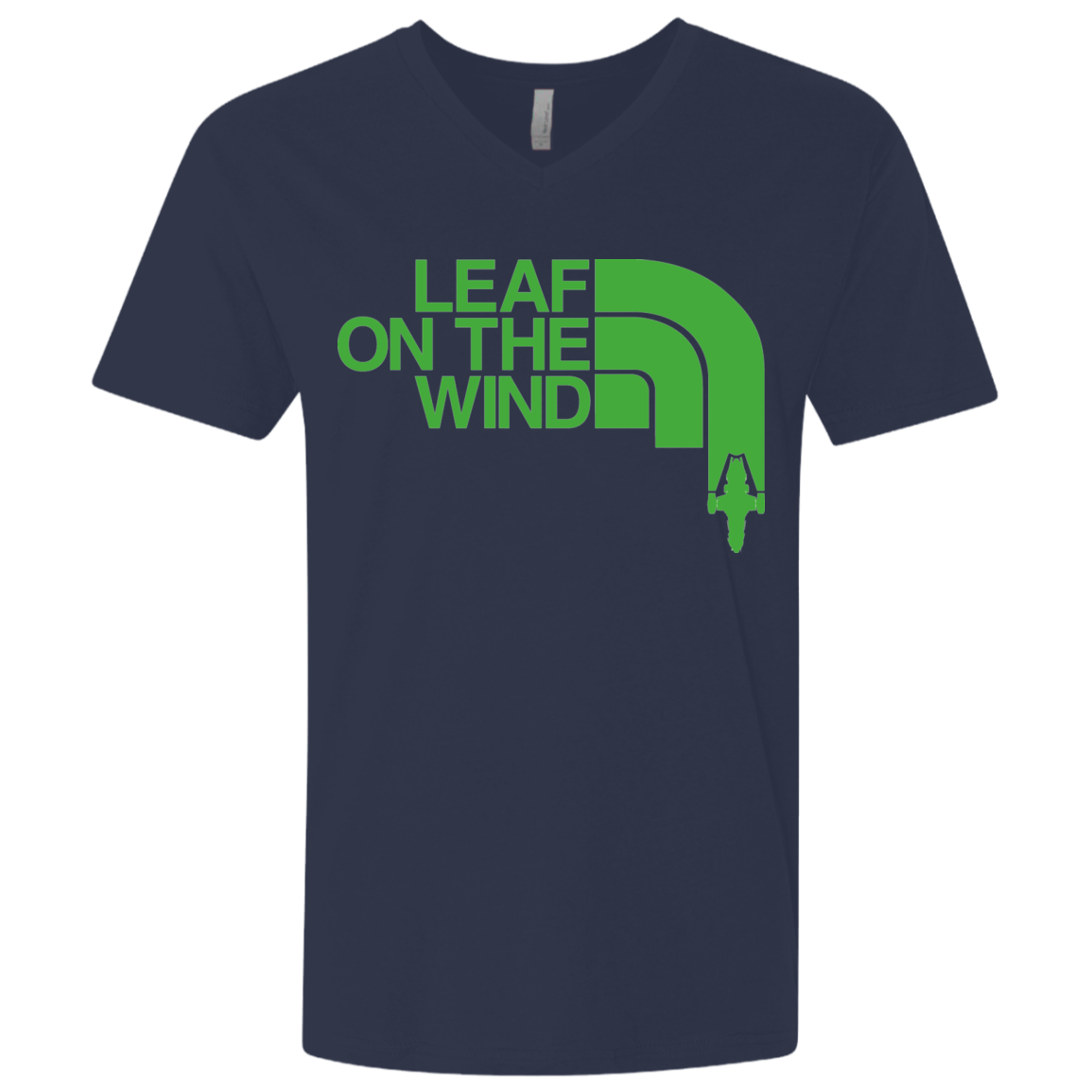 T-Shirts Midnight Navy / X-Small Leaf on the Wind Men's Premium V-Neck