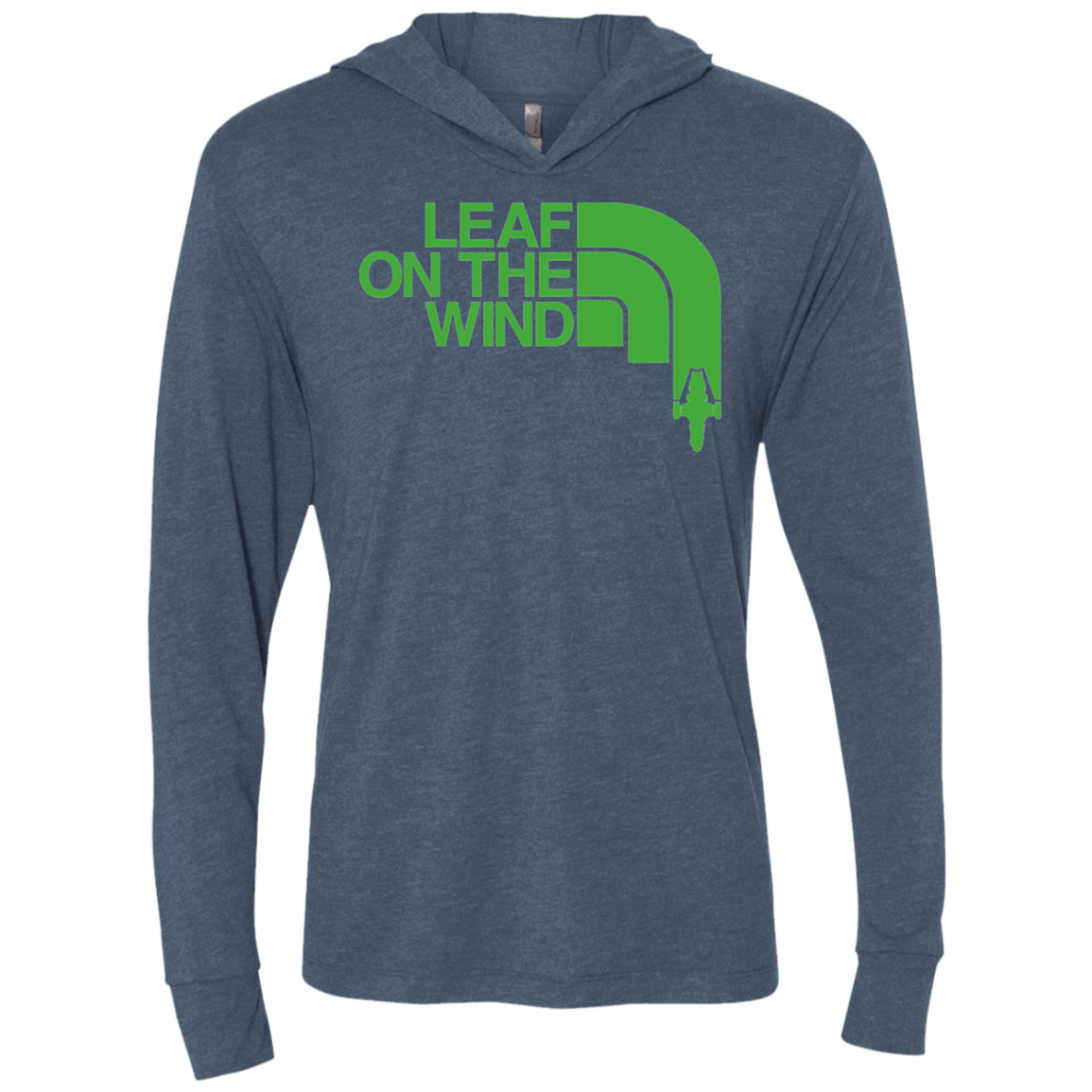 T-Shirts Indigo / X-Small Leaf on the Wind Triblend Long Sleeve Hoodie Tee