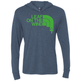 T-Shirts Indigo / X-Small Leaf on the Wind Triblend Long Sleeve Hoodie Tee