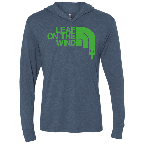 T-Shirts Indigo / X-Small Leaf on the Wind Triblend Long Sleeve Hoodie Tee