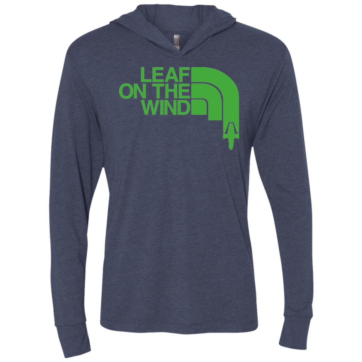 T-Shirts Vintage Navy / X-Small Leaf on the Wind Triblend Long Sleeve Hoodie Tee