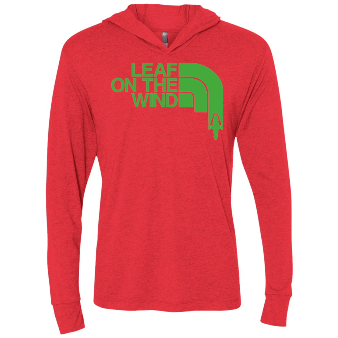 T-Shirts Vintage Red / X-Small Leaf on the Wind Triblend Long Sleeve Hoodie Tee