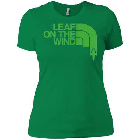 T-Shirts Kelly Green / X-Small Leaf on the Wind Women's Premium T-Shirt
