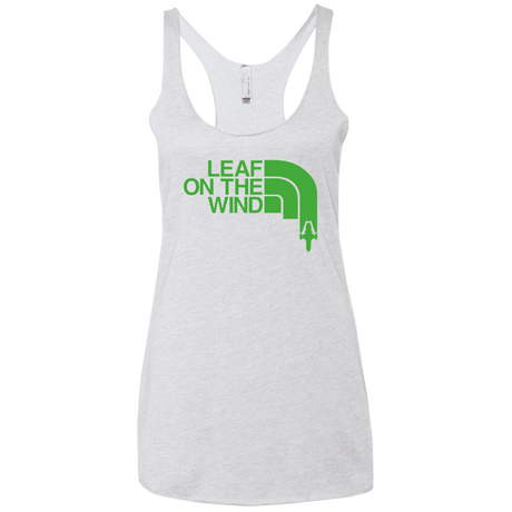 T-Shirts Heather White / X-Small Leaf on the Wind Women's Triblend Racerback Tank