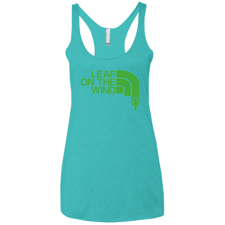 T-Shirts Tahiti Blue / X-Small Leaf on the Wind Women's Triblend Racerback Tank