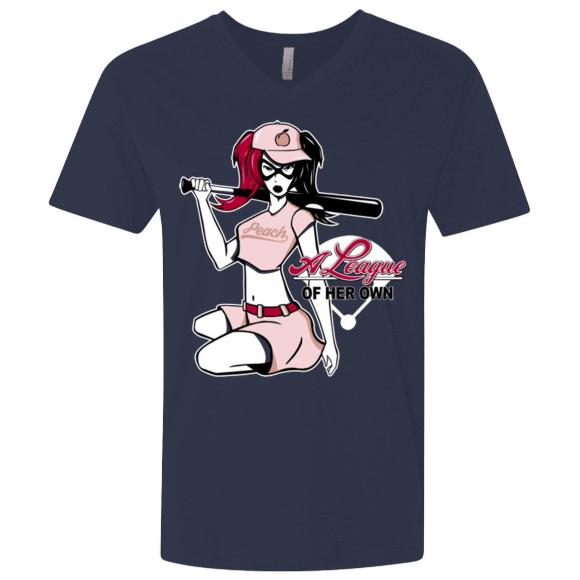 T-Shirts Midnight Navy / X-Small League of Her Own Men's Premium V-Neck