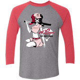 T-Shirts Premium Heather/ Vintage Red / X-Small League of Her Own Men's Triblend 3/4 Sleeve