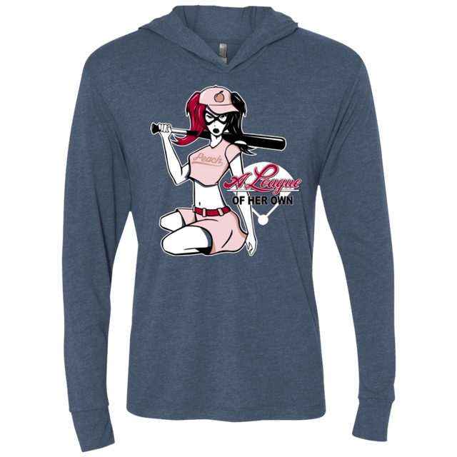 T-Shirts Indigo / X-Small League of Her Own Triblend Long Sleeve Hoodie Tee