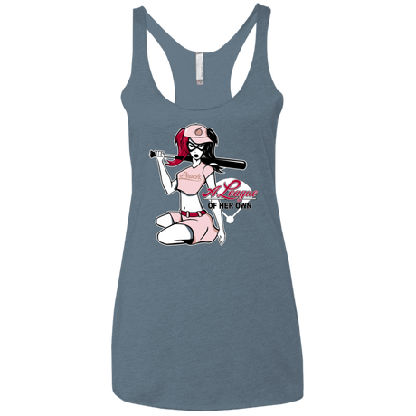 T-Shirts Indigo / X-Small League of Her Own Women's Triblend Racerback Tank