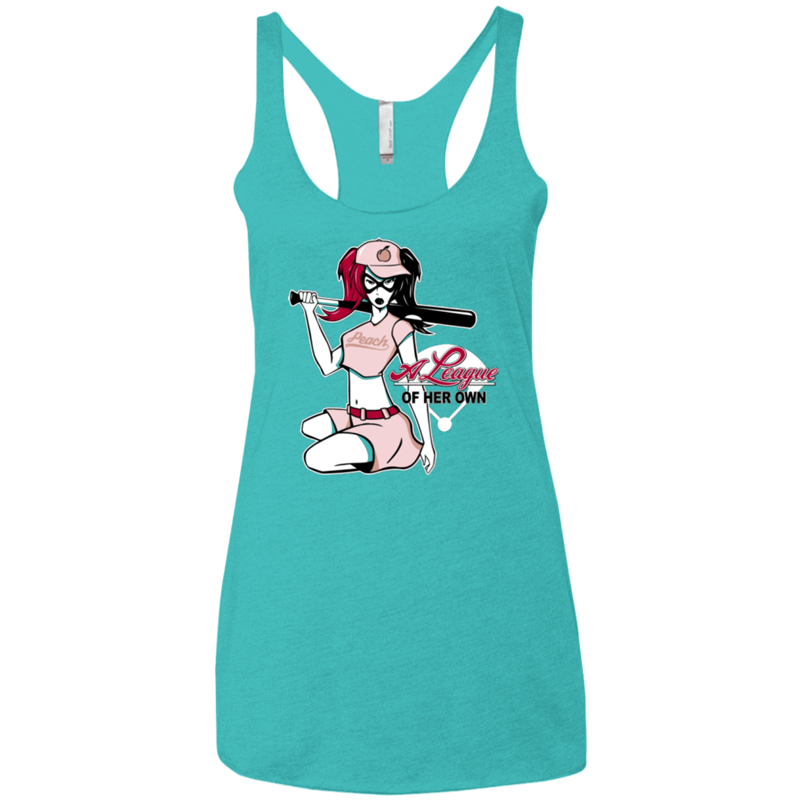 T-Shirts Tahiti Blue / X-Small League of Her Own Women's Triblend Racerback Tank