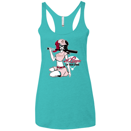 T-Shirts Tahiti Blue / X-Small League of Her Own Women's Triblend Racerback Tank