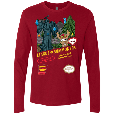 T-Shirts Cardinal / Small League of Summoners Men's Premium Long Sleeve