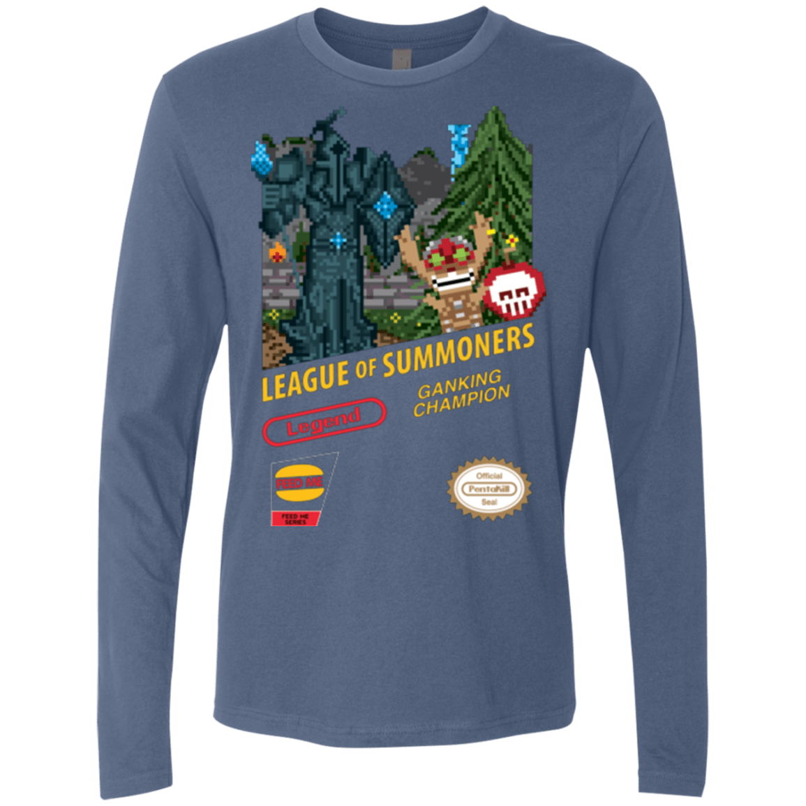 T-Shirts Indigo / Small League of Summoners Men's Premium Long Sleeve