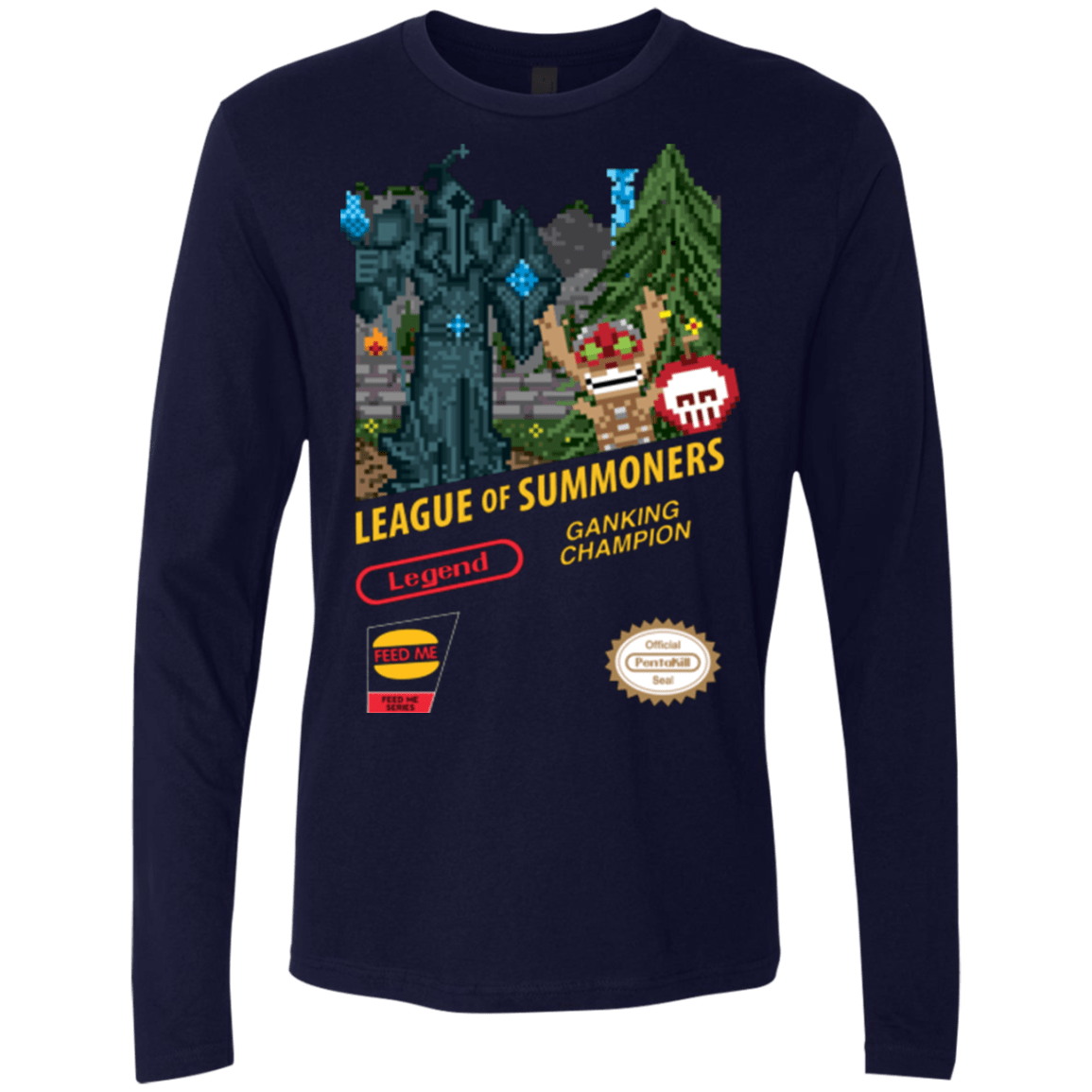 T-Shirts Midnight Navy / Small League of Summoners Men's Premium Long Sleeve