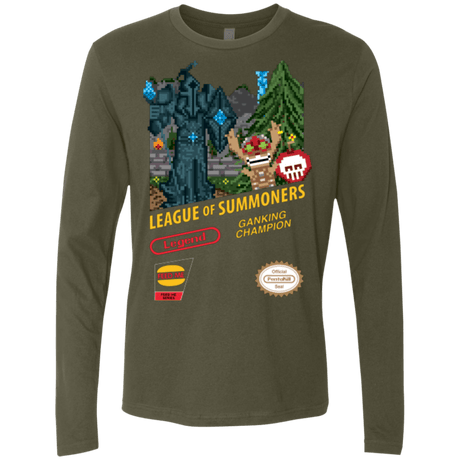 T-Shirts Military Green / Small League of Summoners Men's Premium Long Sleeve