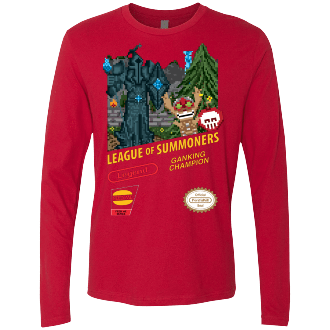 T-Shirts Red / Small League of Summoners Men's Premium Long Sleeve