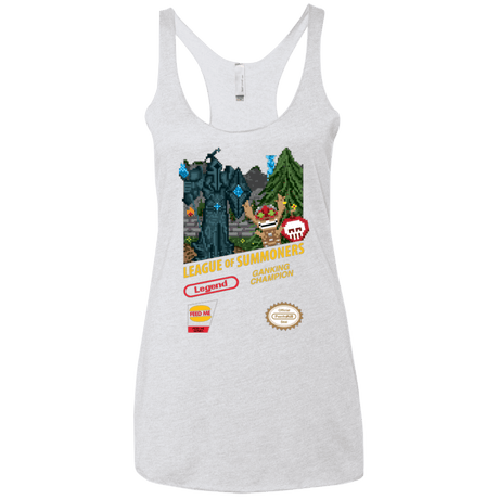 T-Shirts Heather White / X-Small League of Summoners Women's Triblend Racerback Tank