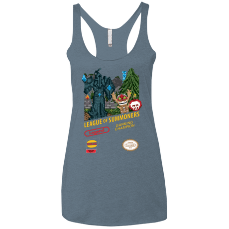 T-Shirts Indigo / X-Small League of Summoners Women's Triblend Racerback Tank