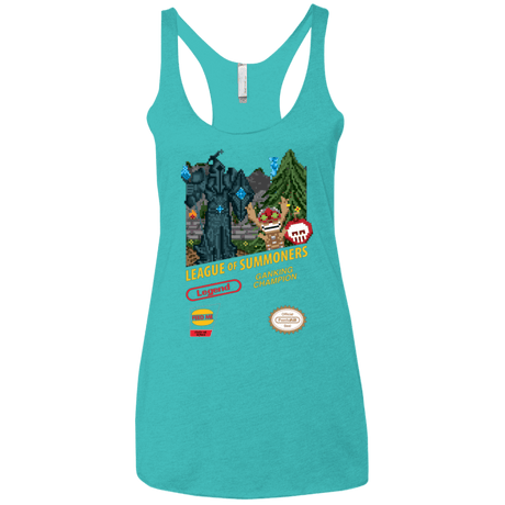 T-Shirts Tahiti Blue / X-Small League of Summoners Women's Triblend Racerback Tank