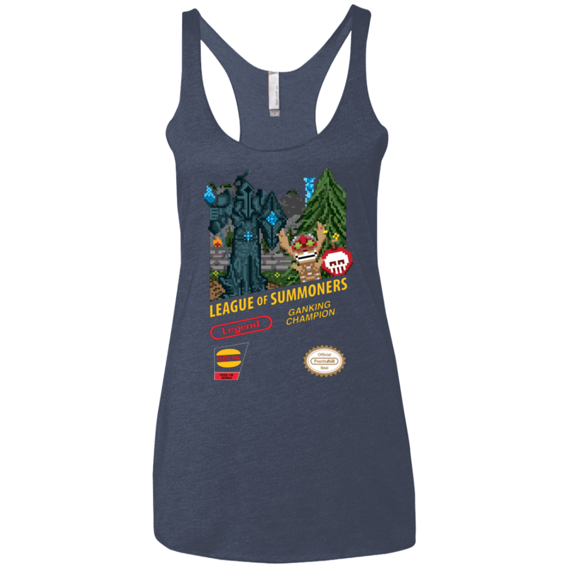 T-Shirts Vintage Navy / X-Small League of Summoners Women's Triblend Racerback Tank