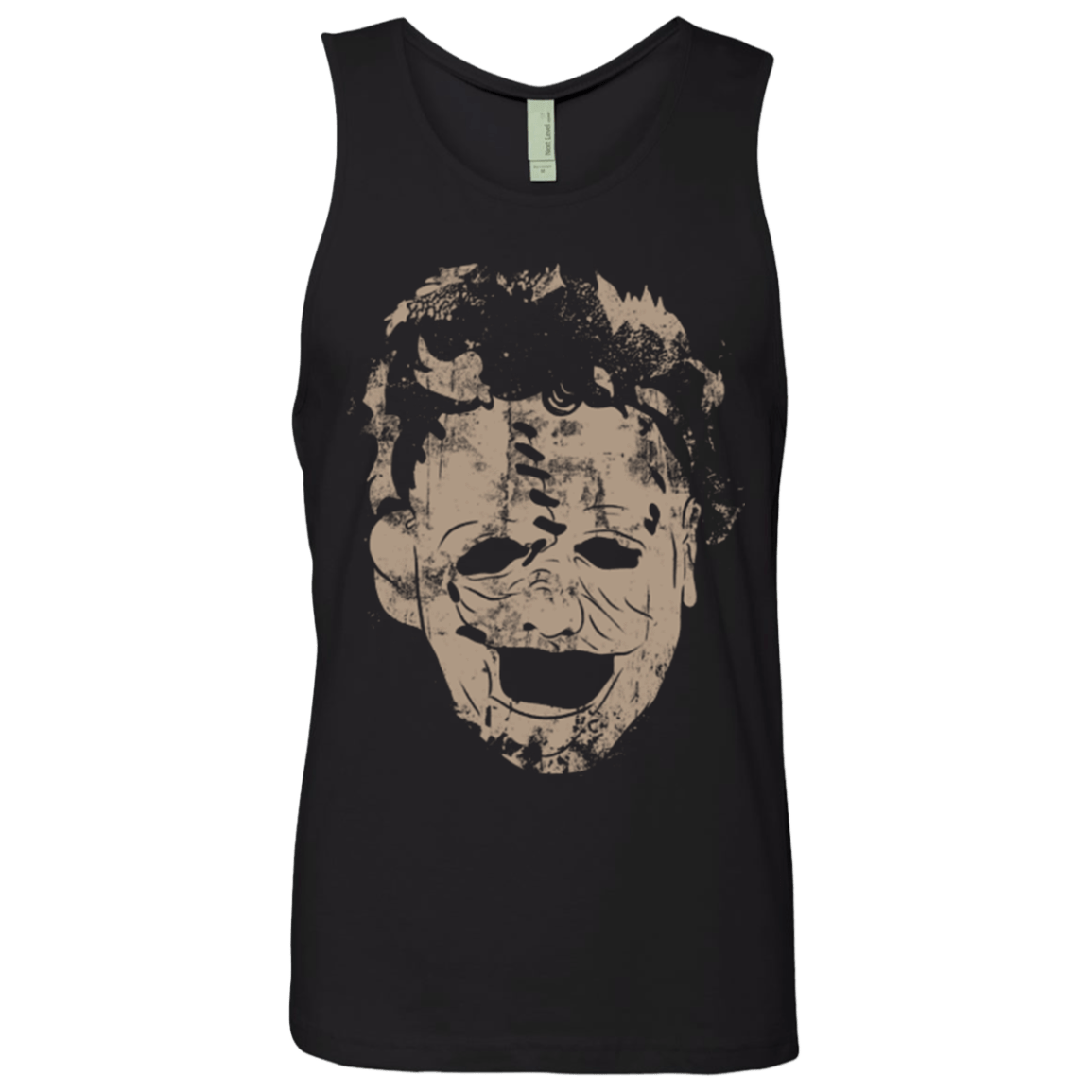 T-Shirts Black / Small Leather Face Grunge Men's Premium Tank Top