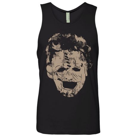 T-Shirts Black / Small Leather Face Grunge Men's Premium Tank Top