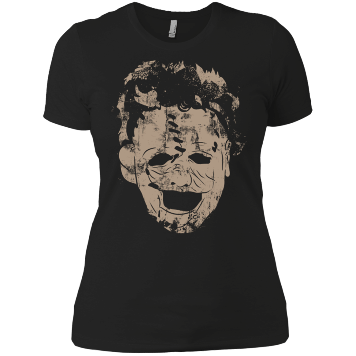 T-Shirts Black / X-Small Leather Face Grunge Women's Premium T-Shirt