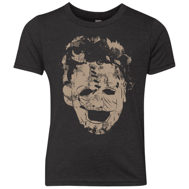 T-Shirts Vintage Black / YXS Leather Face Grunge Youth Triblend T-Shirt