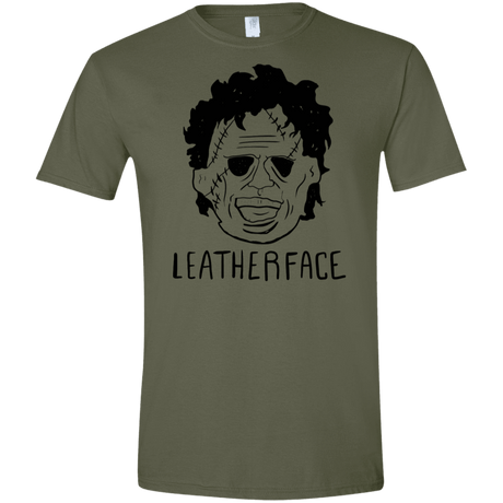 T-Shirts Military Green / S Leatherface Men's Semi-Fitted Softstyle