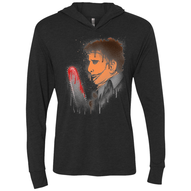 T-Shirts Vintage Black / X-Small Leatherface Triblend Long Sleeve Hoodie Tee