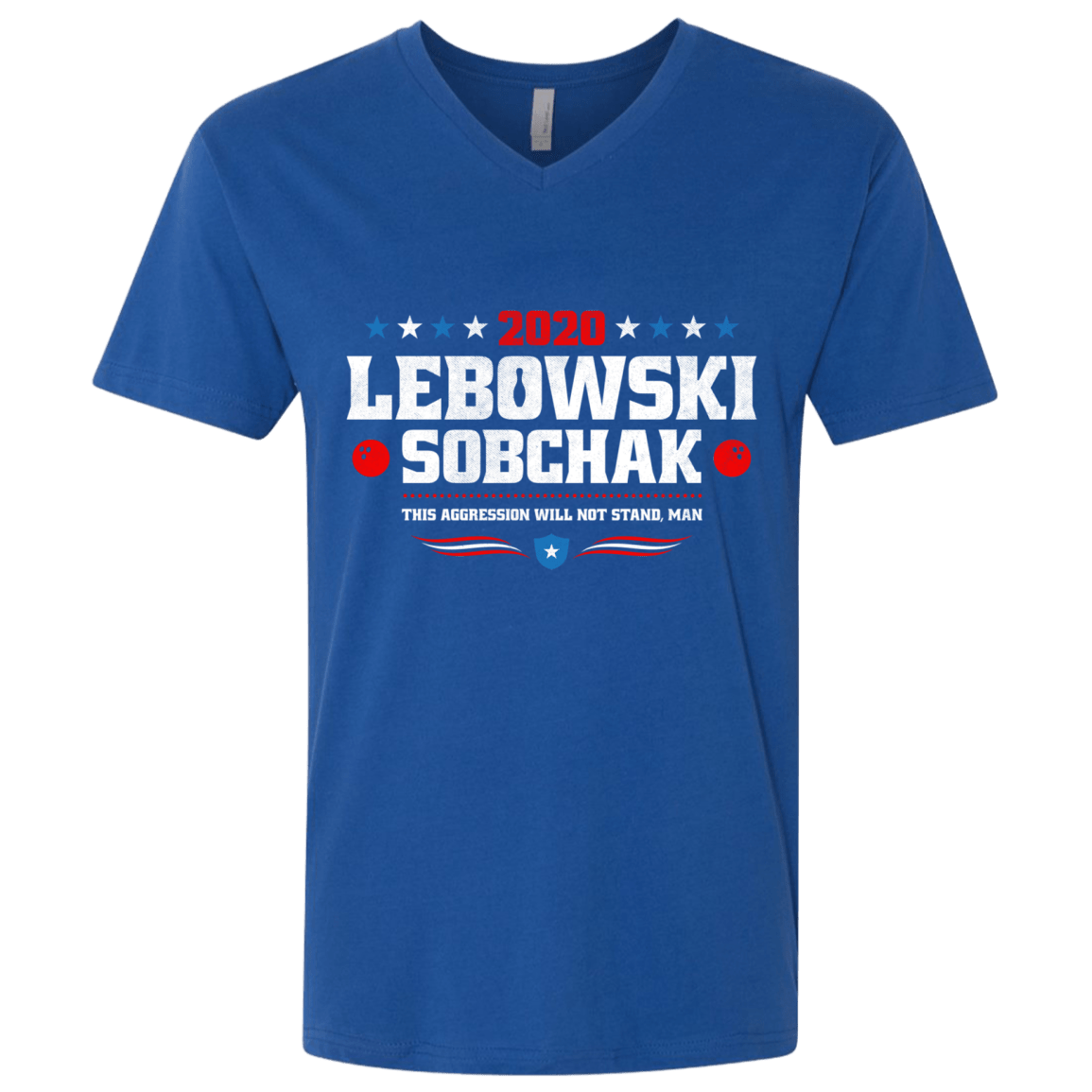 T-Shirts Royal / X-Small Lebowski Sobchak Men's Premium V-Neck