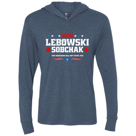 T-Shirts Indigo / X-Small Lebowski Sobchak Triblend Long Sleeve Hoodie Tee