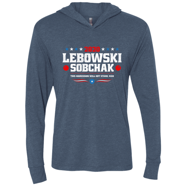 T-Shirts Indigo / X-Small Lebowski Sobchak Triblend Long Sleeve Hoodie Tee