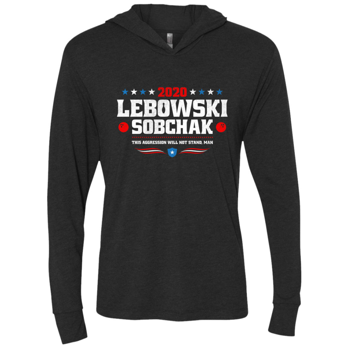 T-Shirts Vintage Black / X-Small Lebowski Sobchak Triblend Long Sleeve Hoodie Tee