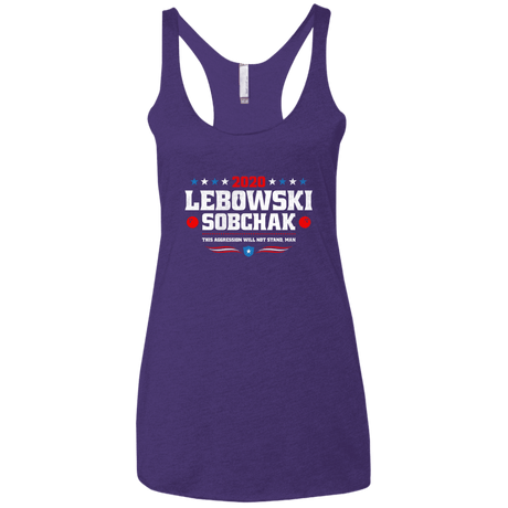 T-Shirts Purple / X-Small Lebowski Sobchak Women's Triblend Racerback Tank