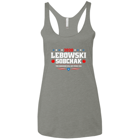 T-Shirts Venetian Grey / X-Small Lebowski Sobchak Women's Triblend Racerback Tank
