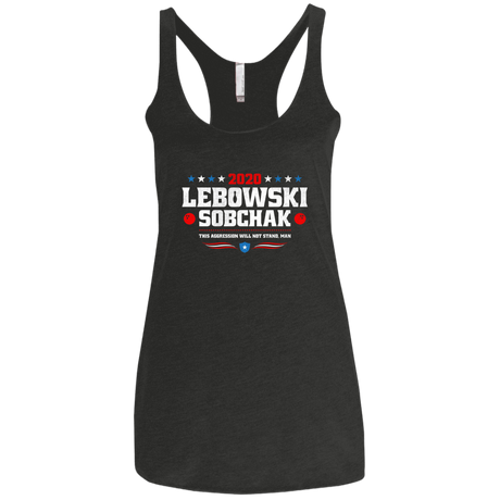 T-Shirts Vintage Black / X-Small Lebowski Sobchak Women's Triblend Racerback Tank