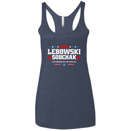 T-Shirts Vintage Navy / X-Small Lebowski Sobchak Women's Triblend Racerback Tank