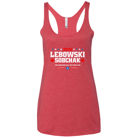 T-Shirts Vintage Red / X-Small Lebowski Sobchak Women's Triblend Racerback Tank