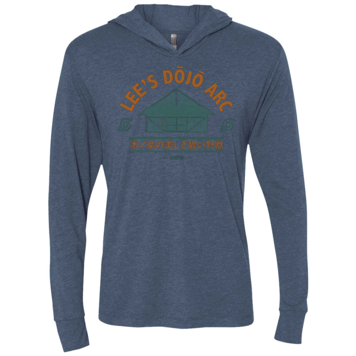 T-Shirts Indigo / X-Small Lee's Dojo Triblend Long Sleeve Hoodie Tee