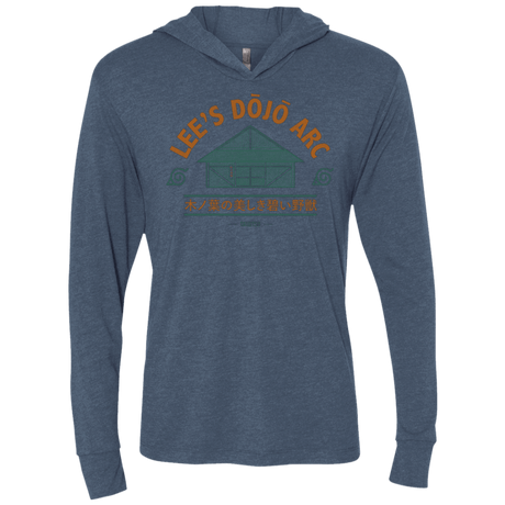 T-Shirts Indigo / X-Small Lee's Dojo Triblend Long Sleeve Hoodie Tee