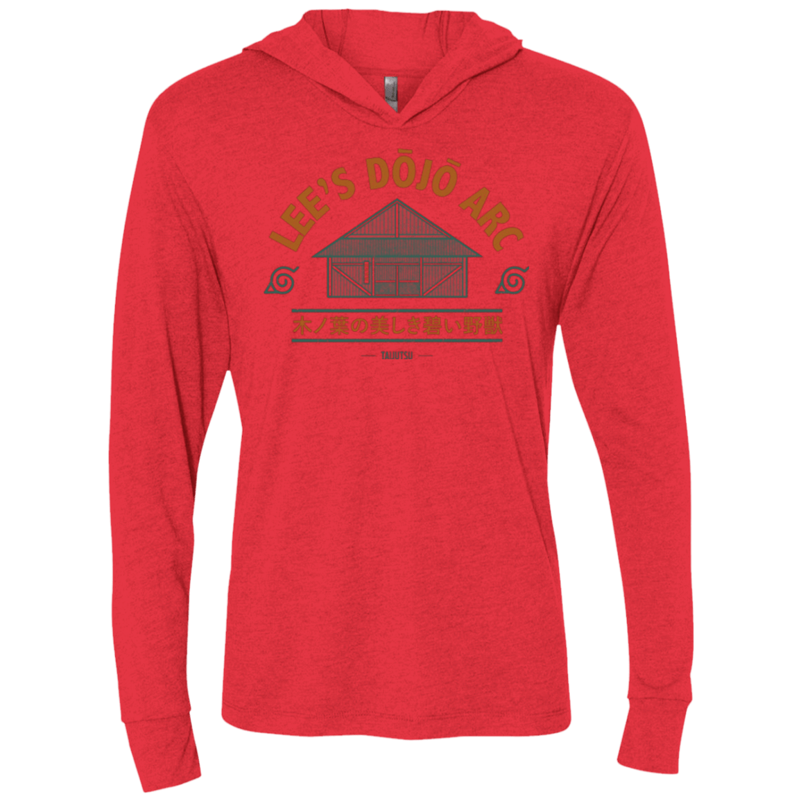 T-Shirts Vintage Red / X-Small Lee's Dojo Triblend Long Sleeve Hoodie Tee