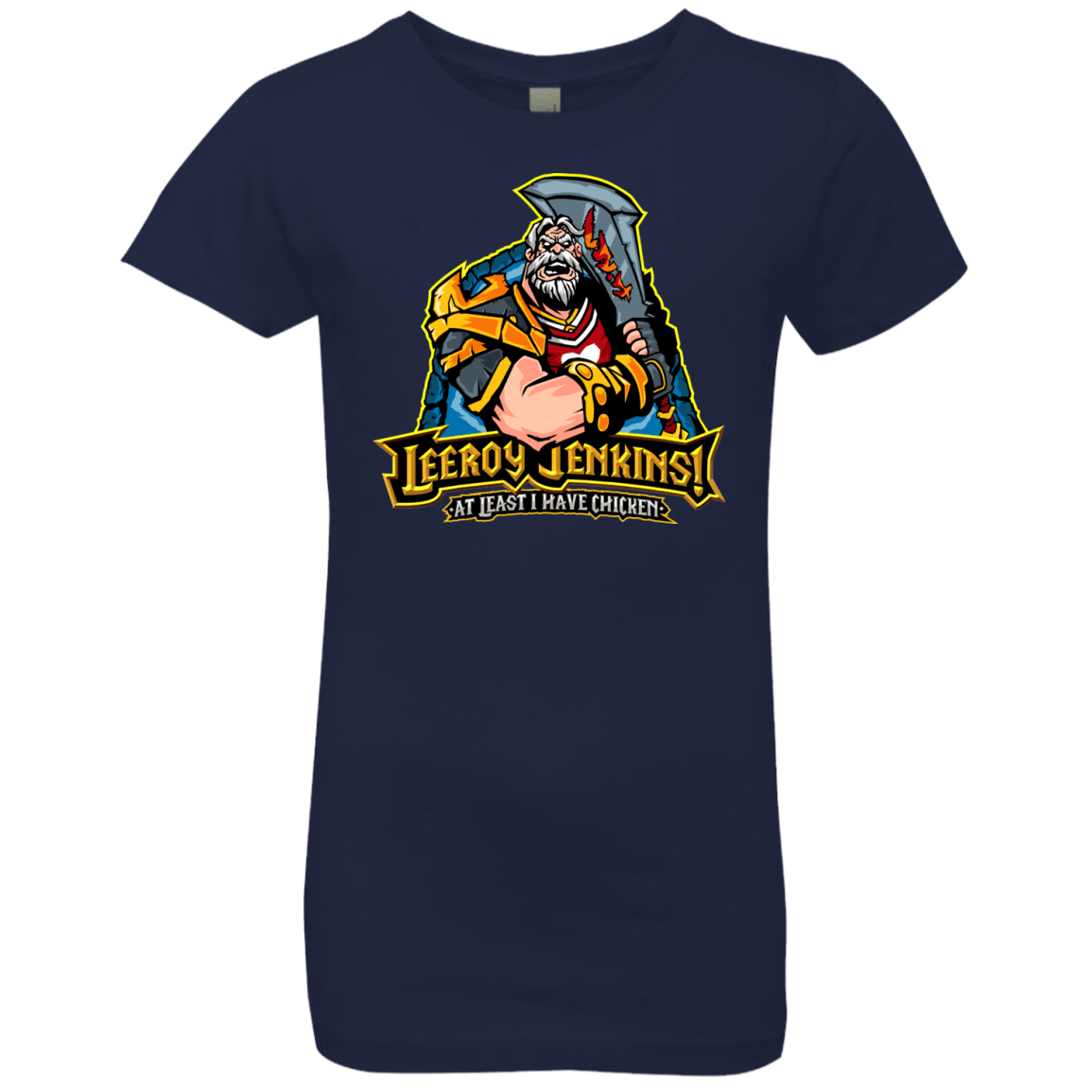 T-Shirts Midnight Navy / YXS Leeroy Jenkins Girls Premium T-Shirt