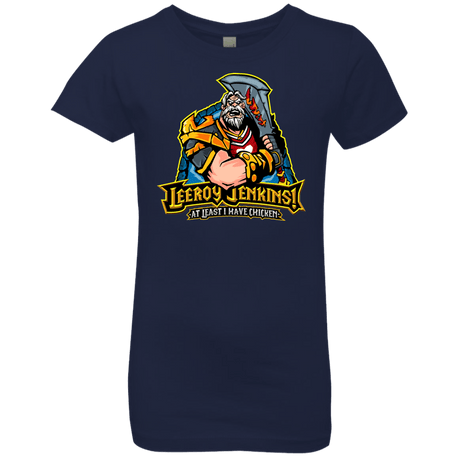 T-Shirts Midnight Navy / YXS Leeroy Jenkins Girls Premium T-Shirt