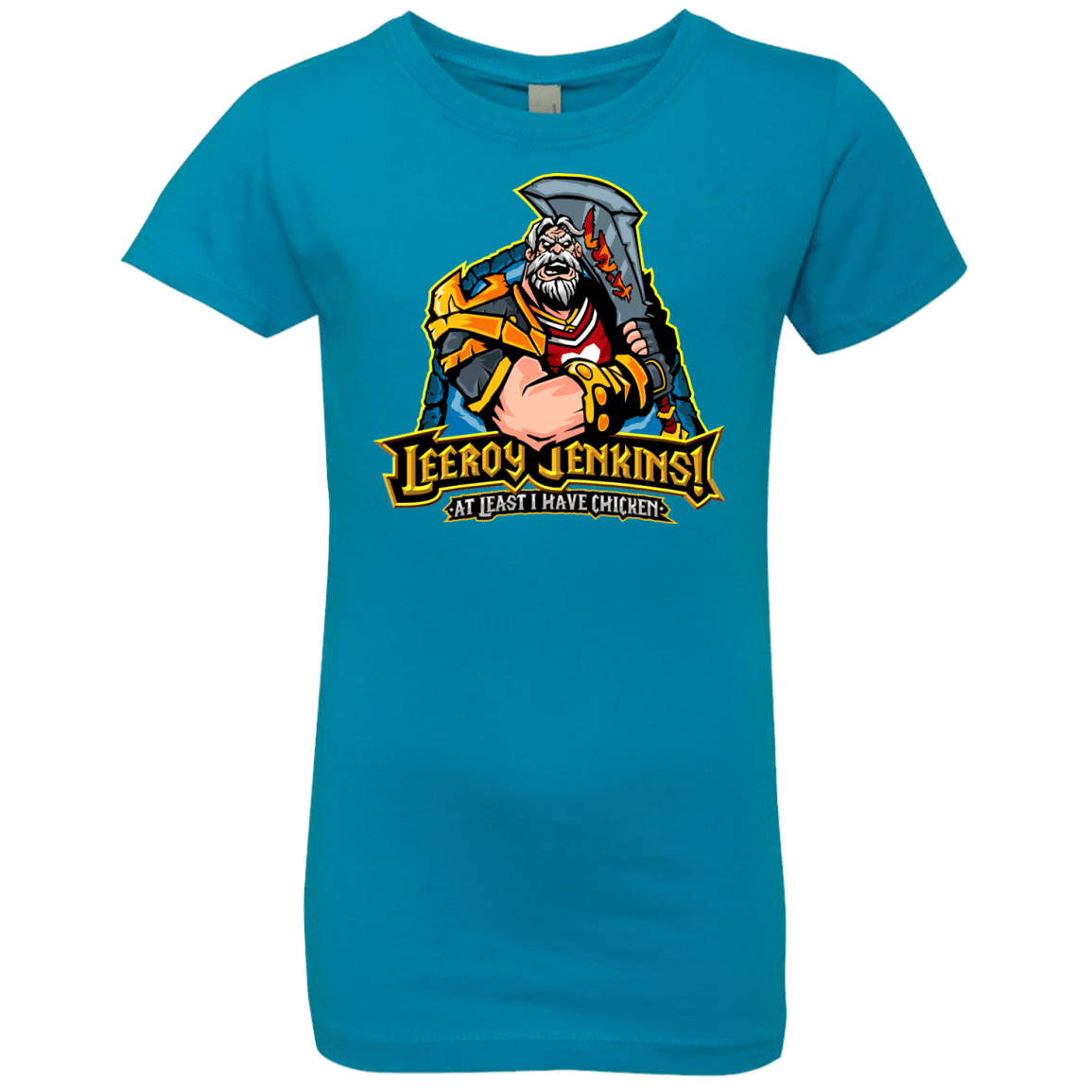 T-Shirts Turquoise / YXS Leeroy Jenkins Girls Premium T-Shirt