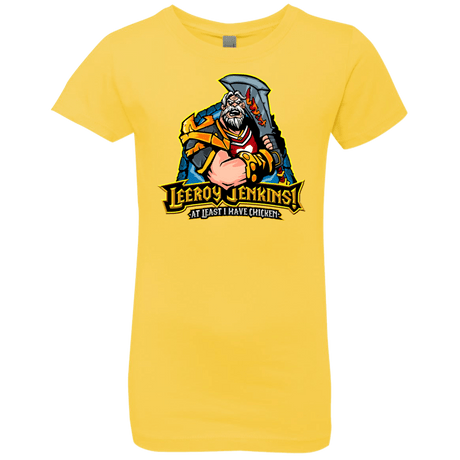 T-Shirts Vibrant Yellow / YXS Leeroy Jenkins Girls Premium T-Shirt