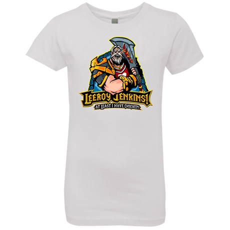 T-Shirts White / YXS Leeroy Jenkins Girls Premium T-Shirt