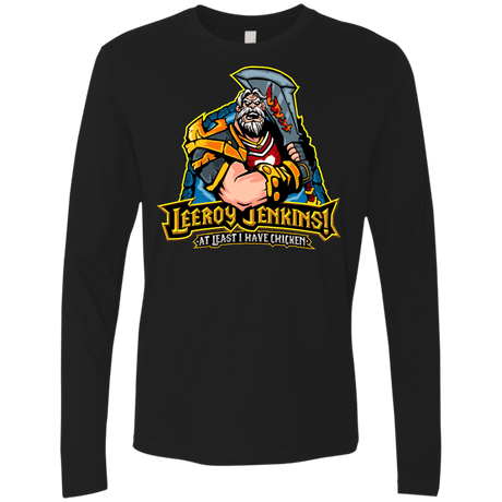 T-Shirts Black / Small Leeroy Jenkins Men's Premium Long Sleeve